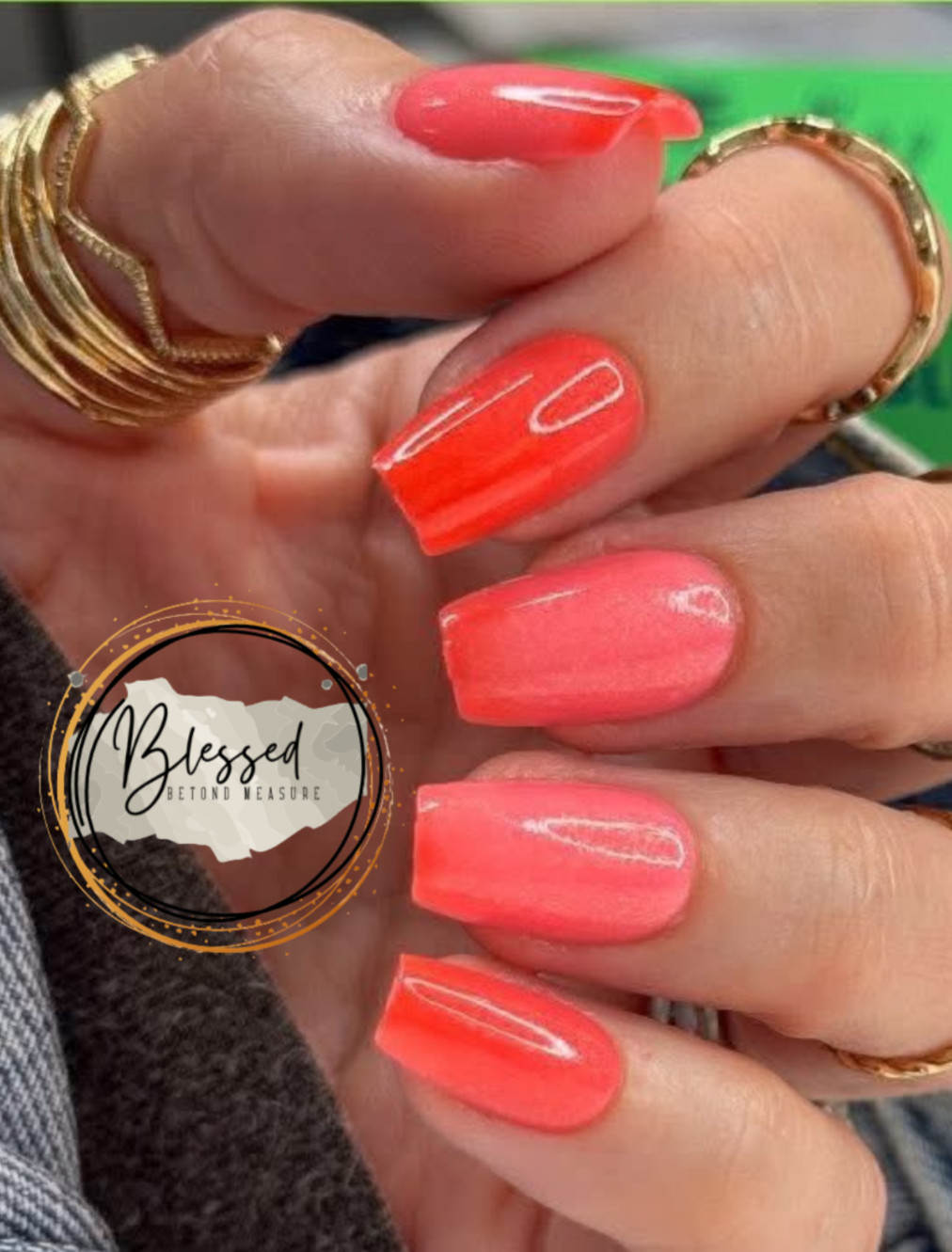 Red Aspen Press On Nails~I Pink I Love You, Penelope~Color Changing ~Coffin