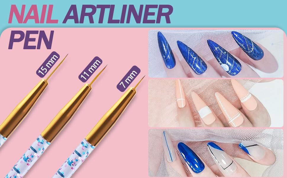 Nail Art Pens brushes,Nail Art Tool Set,Nail Dotting Tools,Nail Dust 35pcs