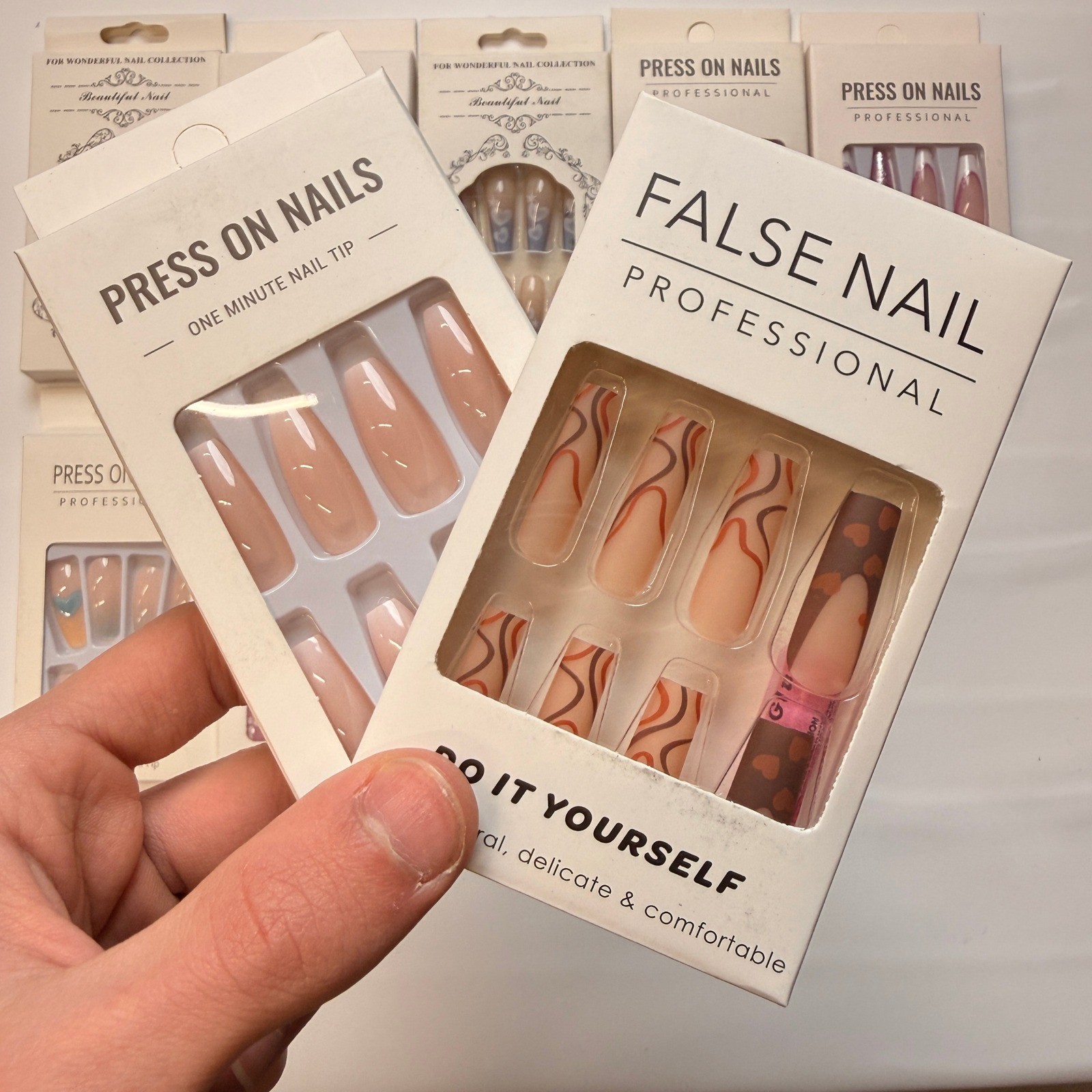Lot of 10 Pack of 24 New False Press On Nails Assorted Designs and Colors №N2