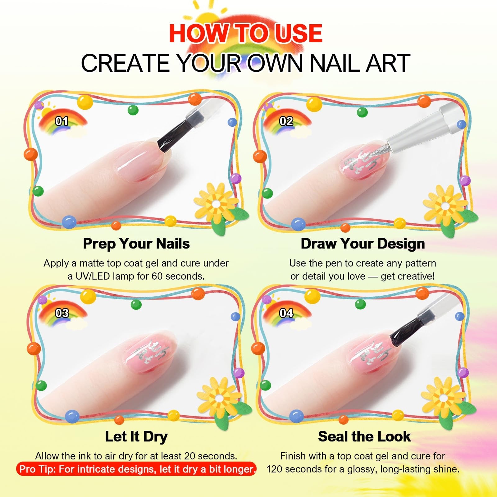 30 Metallic Nail Art Pens Set – 3D Acrylic Paint Markers for DIY Manicure & Desi