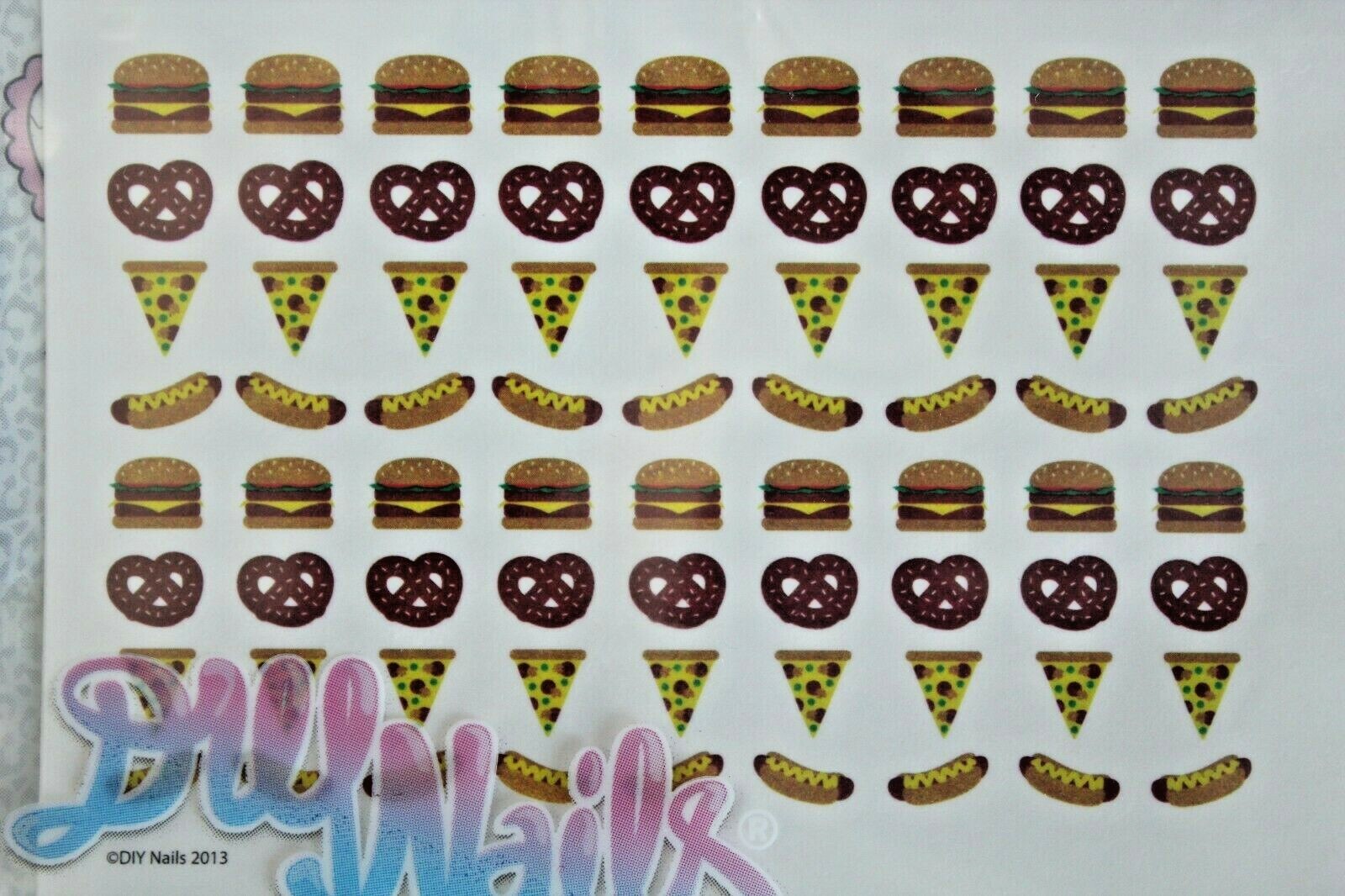 NEW Authentic DIY NAILS Junk Food Water Nail Decals ~ MADE IN THE UK