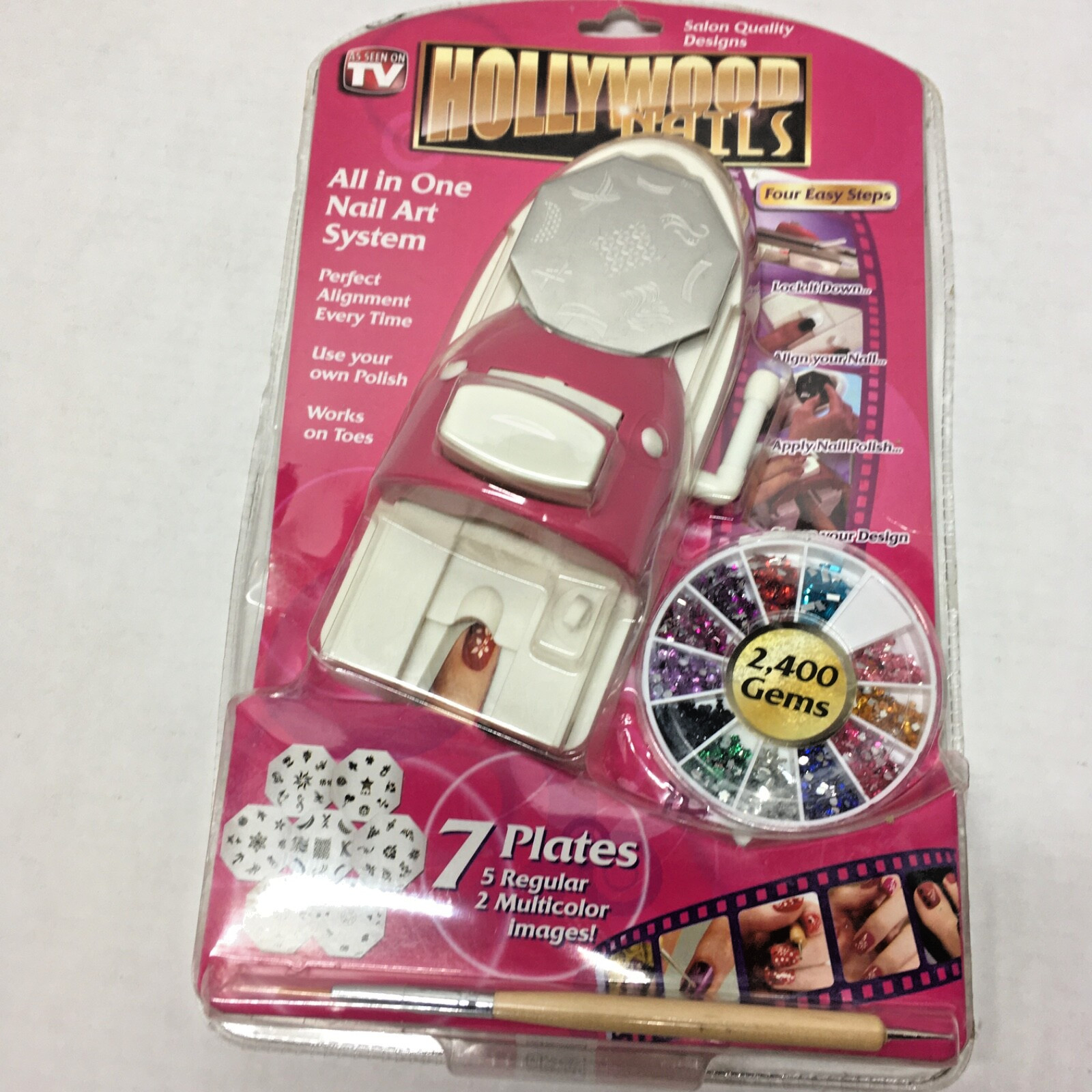 Hollywood Nails All In One Nail Art System Kit As Seen On TV (Pack of 2)