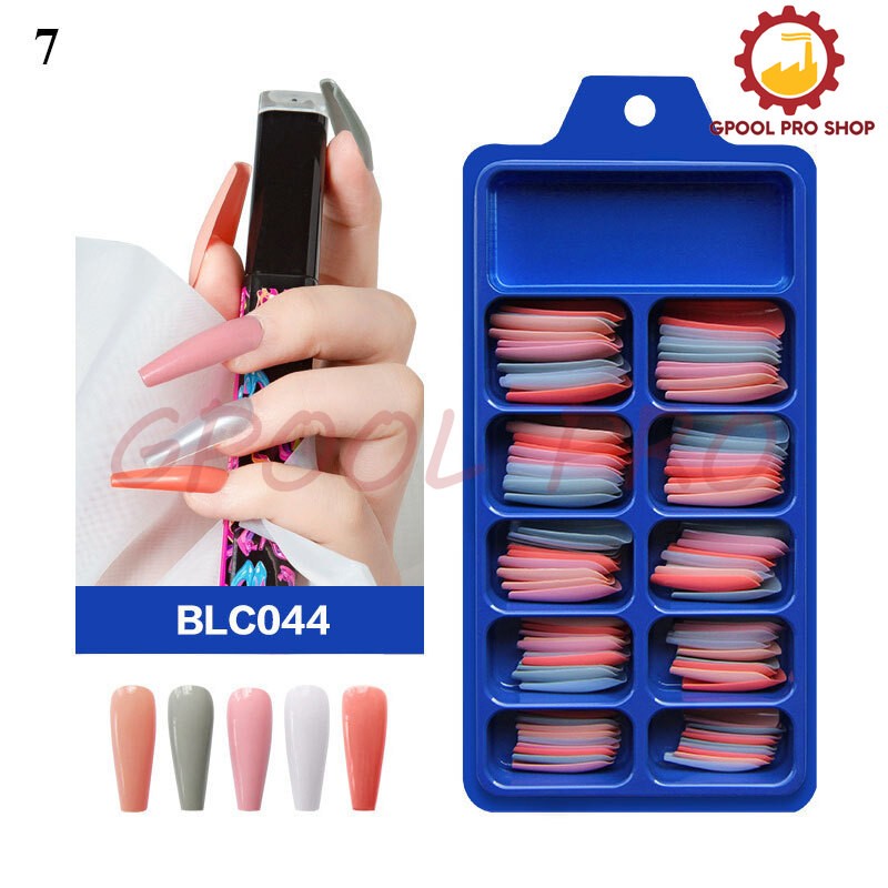 240/100PCS Full Cover Long Coffin Fake Nails Art Manicure False Nail Tips Matte