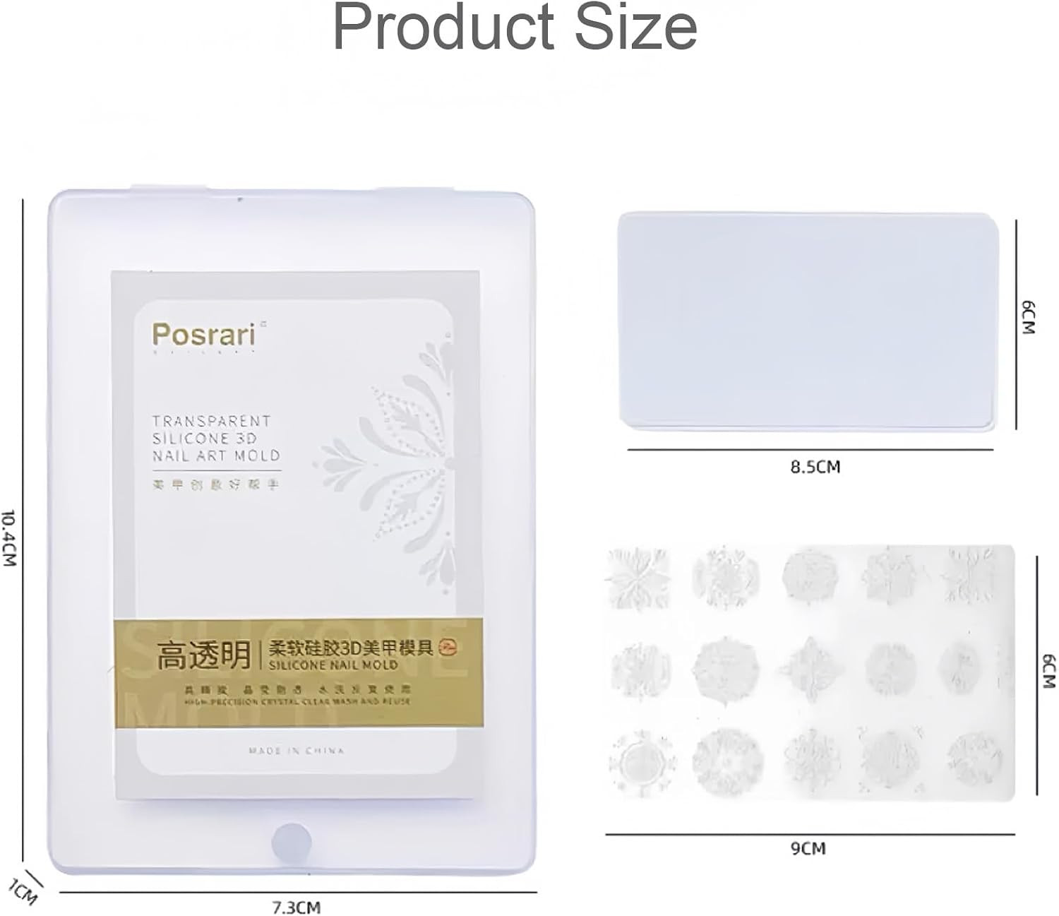 3D Flower Nail Art Silicone Mold for UV Gel Resin and DIY Manicure