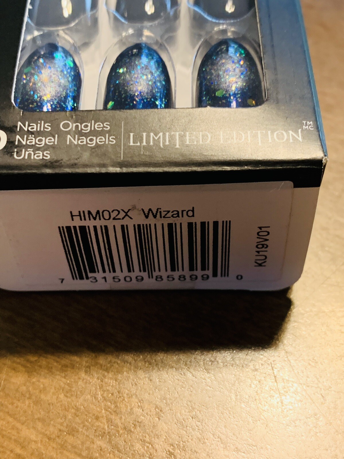 NEW Kiss Nails Impress Press On Manicure Medium Almond Gray Blue Black Halloween