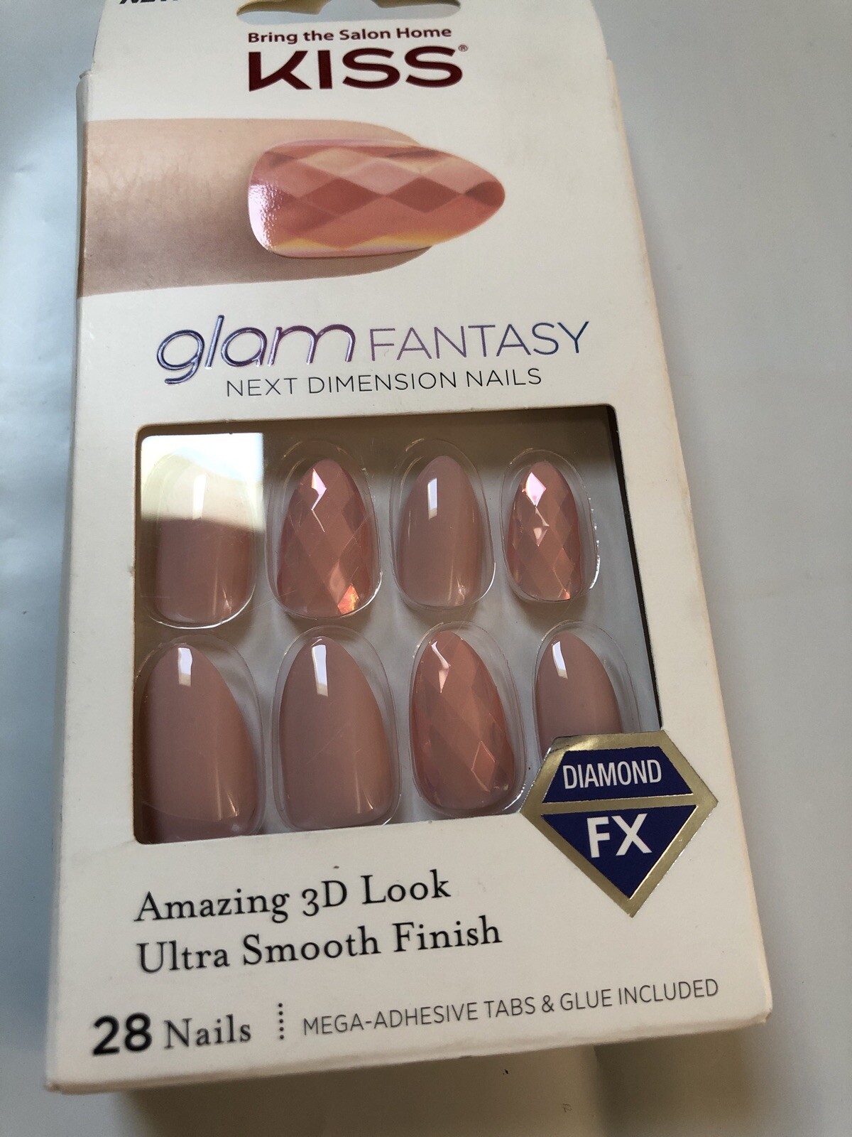 Kiss Glam Fantasy Next Dimension Nails 3D Look Manicure KGF05 Higher Love W/hlue