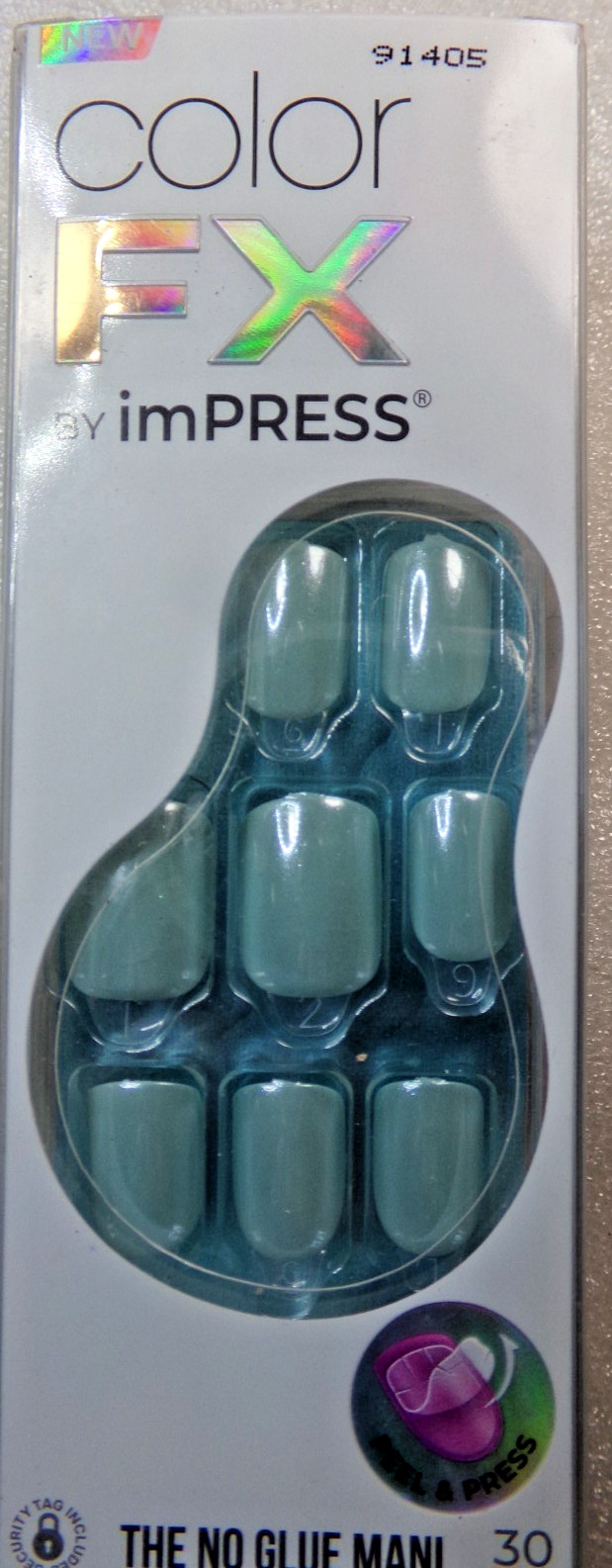 IMPRESS FX NAILS PRESS ON SHORT – Shimmering Aqua Green (After Hours)