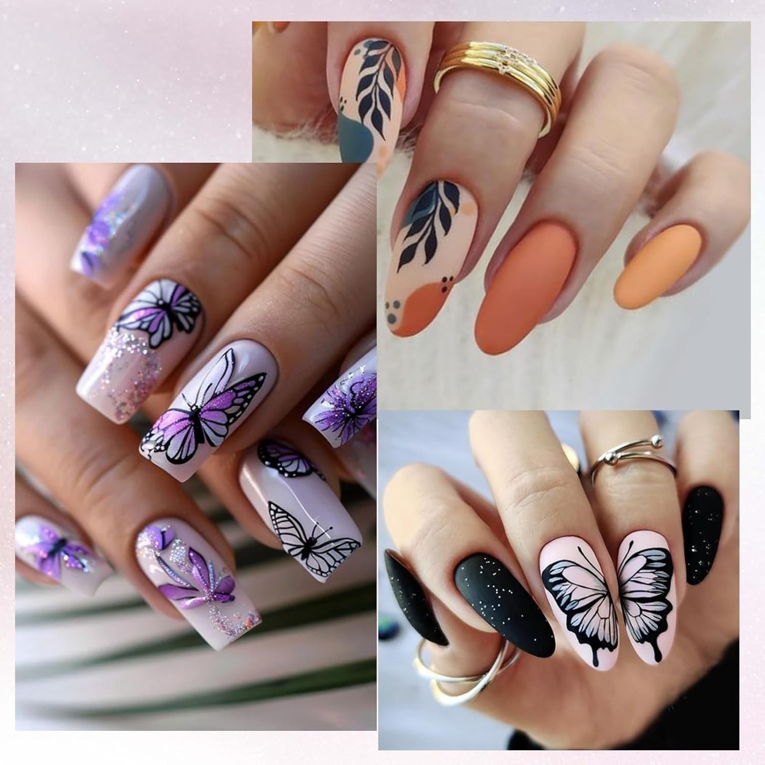 Nail Stamping Plates Set Nail Art Image Plates Plaid Flowers Leaves Geometric…
