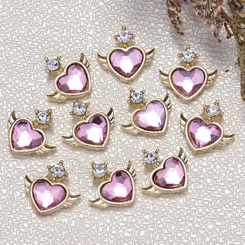 10pcs 3D Nail Art Jewelry Charms Crystal Butterfly Nail Tips Decorations