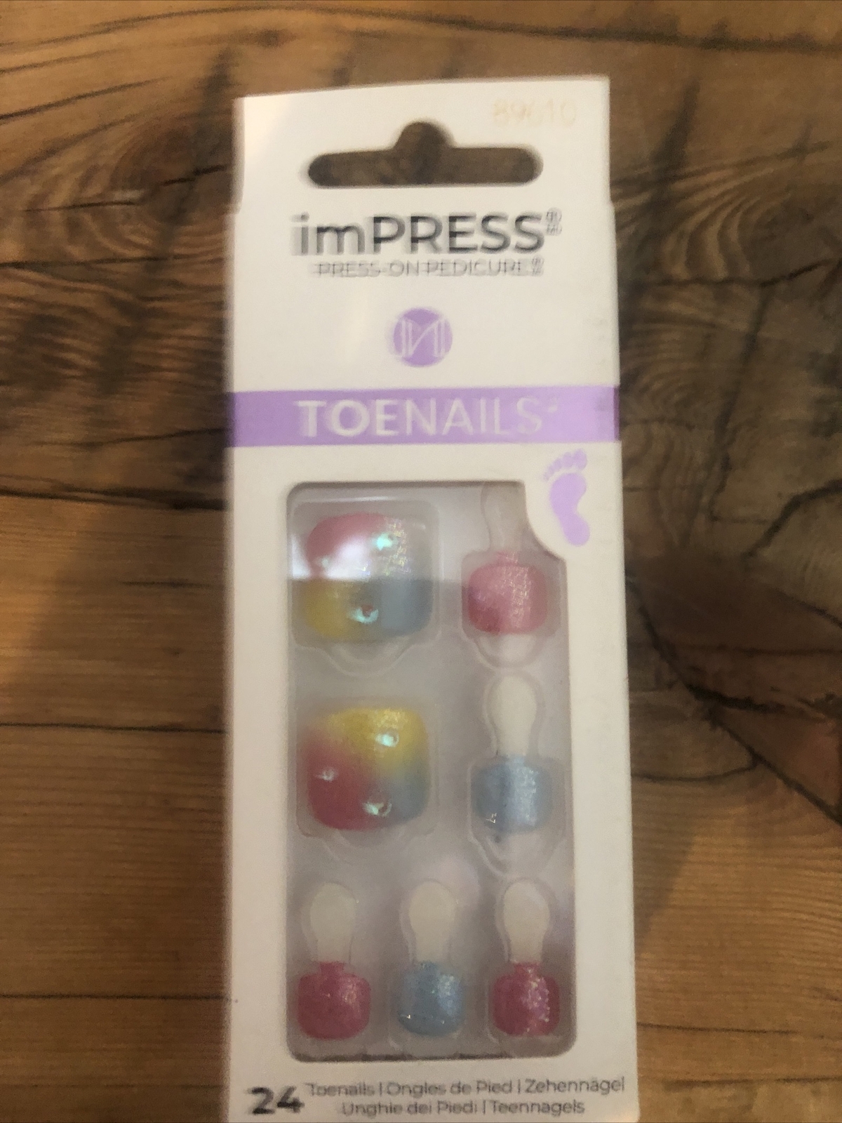 IMPRESS PEDICURE TOENAILS Pink Yellow, Blue Better Days