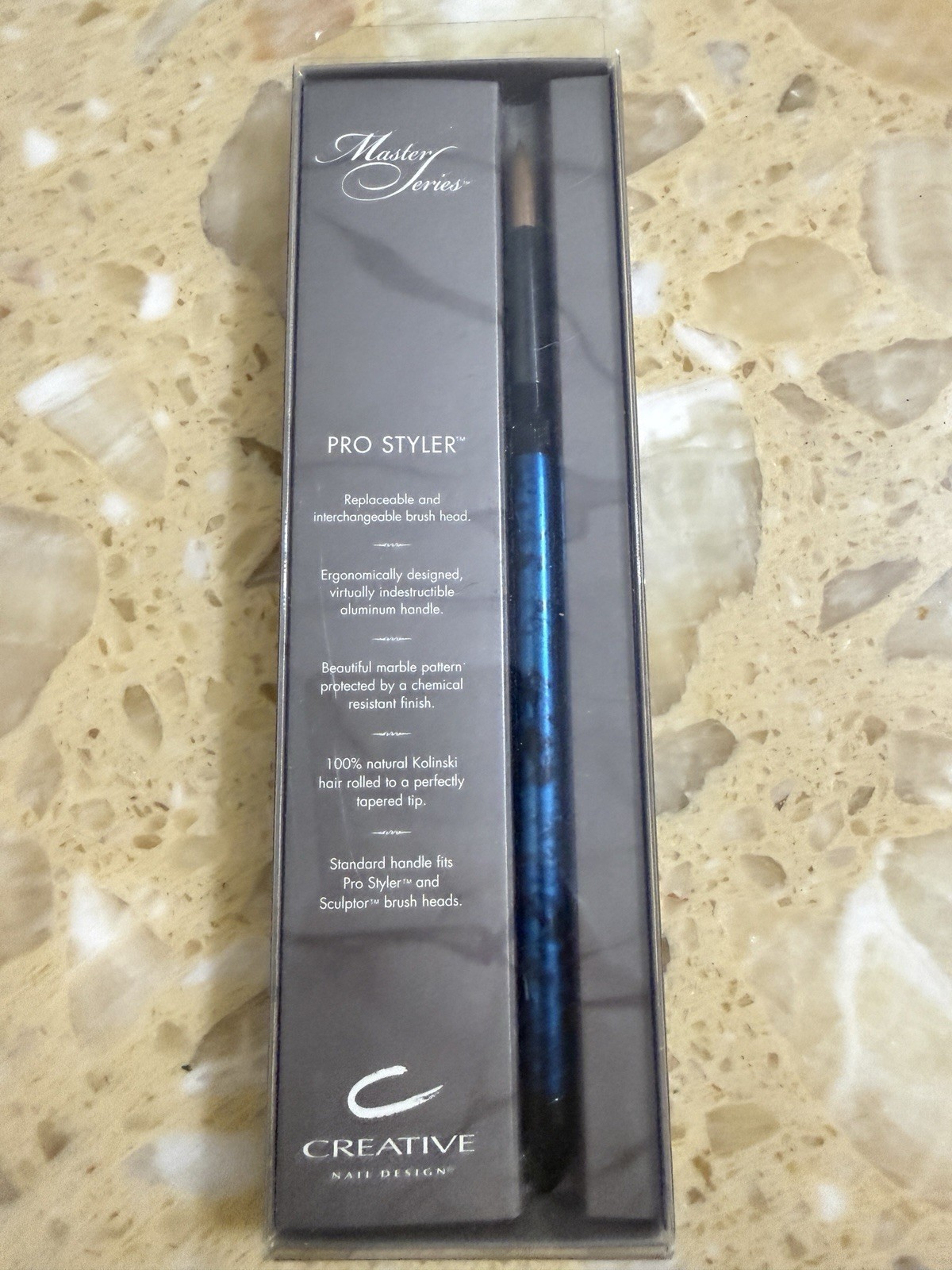 Master Series CND™ PRO SCULPTING LIQUID & POWDER ROUND BRUSH KOLINSKI Blue