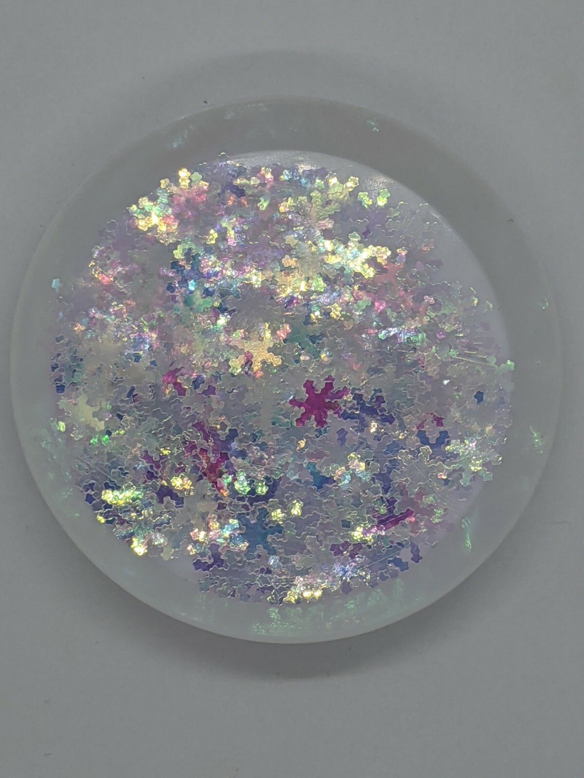 Colour Shift AB Clear/White/Green/Pink Snowflakes Winter Christmas UK Seller