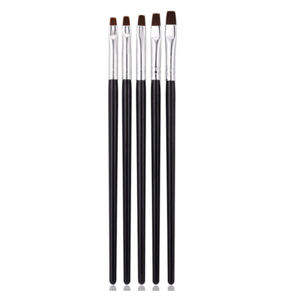 5pcs Nail Art Gel Pens Dotting Tool Nail Silicone Brushes Set Kit Professional