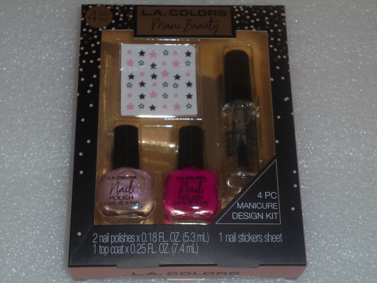 L.A. COLORS (4) PIECE MANICURE SET DESIGN KIT! NEW! MFG. SEALED! SALE!