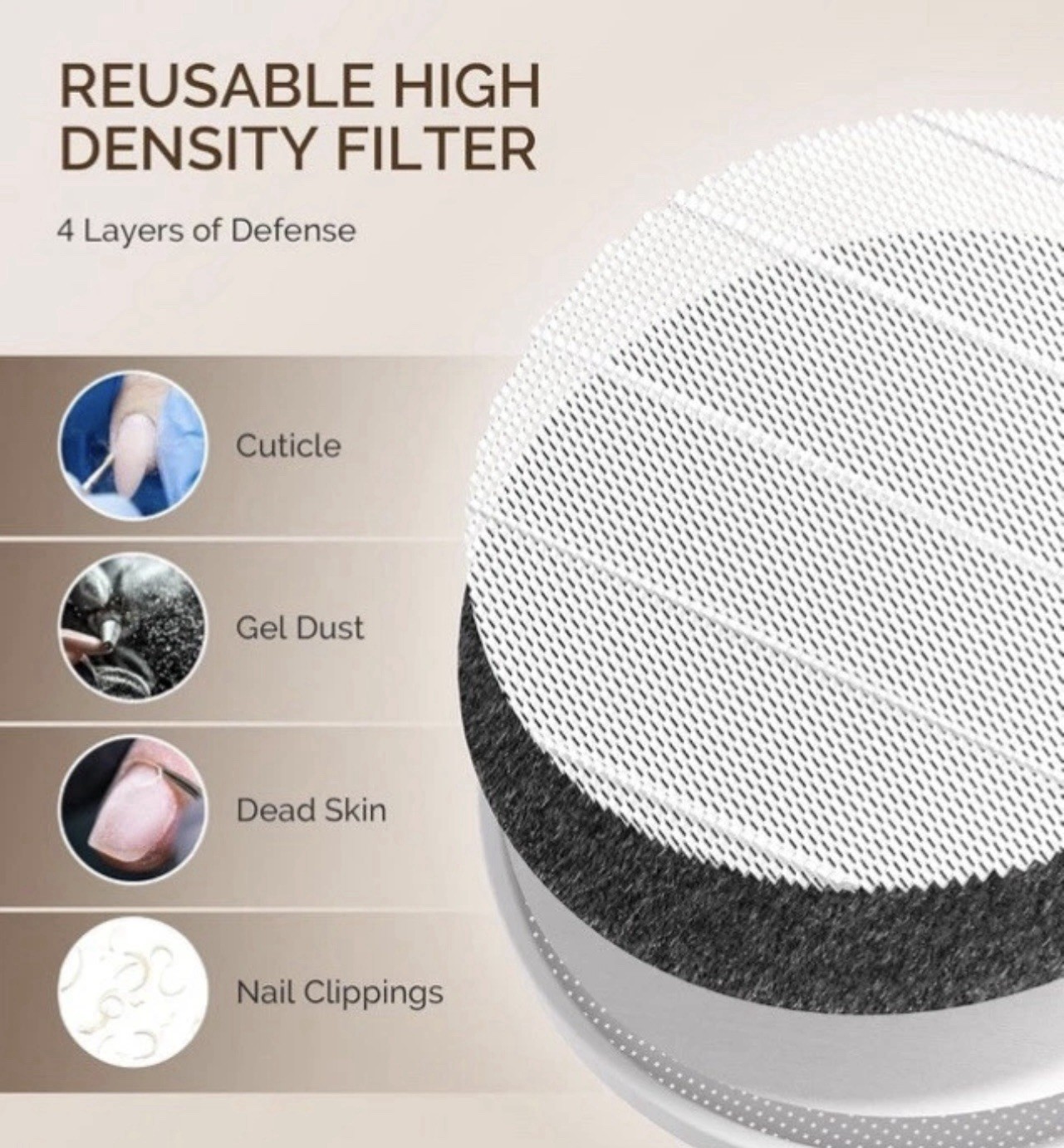 MelodySusie Cordless Nail Dust Collector
