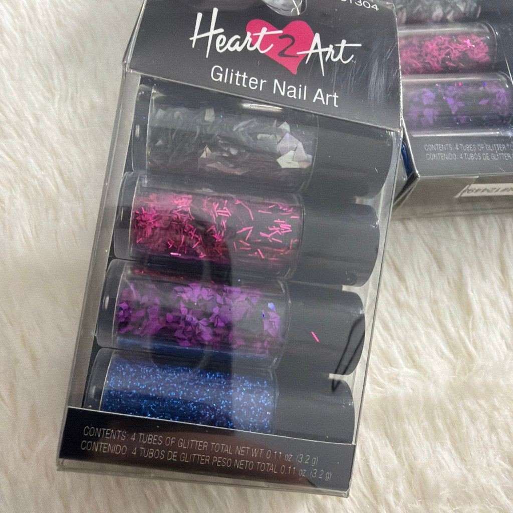 Fing’rs Heart2Art Glitter Nail Art Set 31304 Multicolor Sparkle 4 Tubes