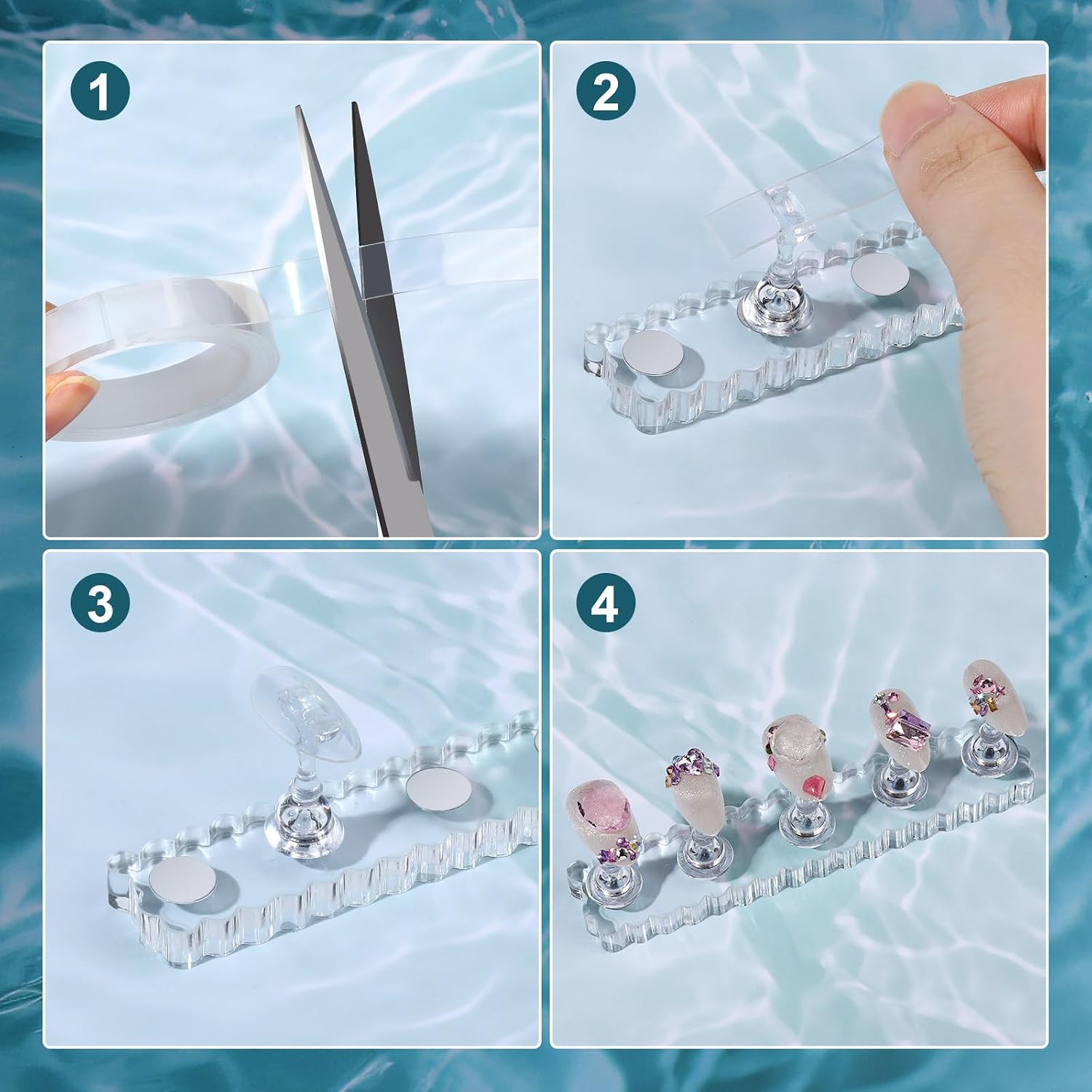 Fandamei Nail Stand,2 Set Nail Holder for Painting Nails,Nail Stand for Press On