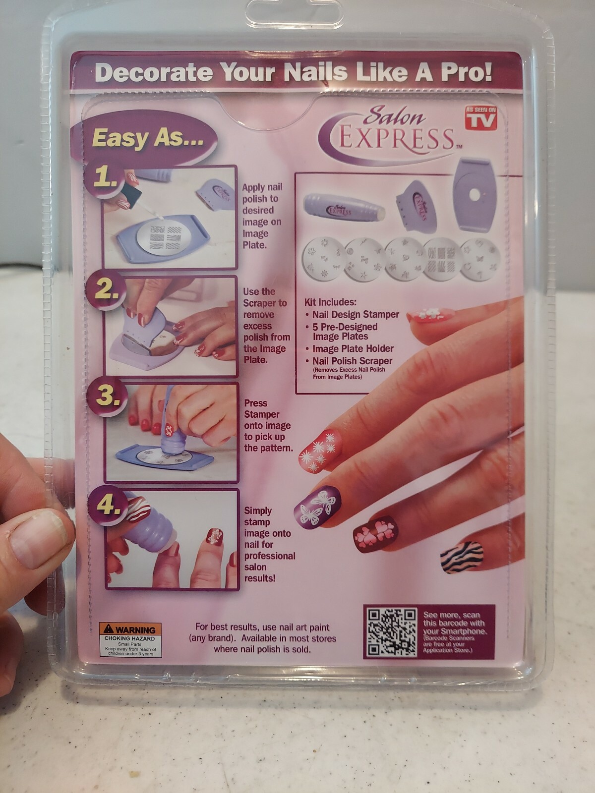 Nail Art Salon Express Stamping Kit NEW! SEALED!-v