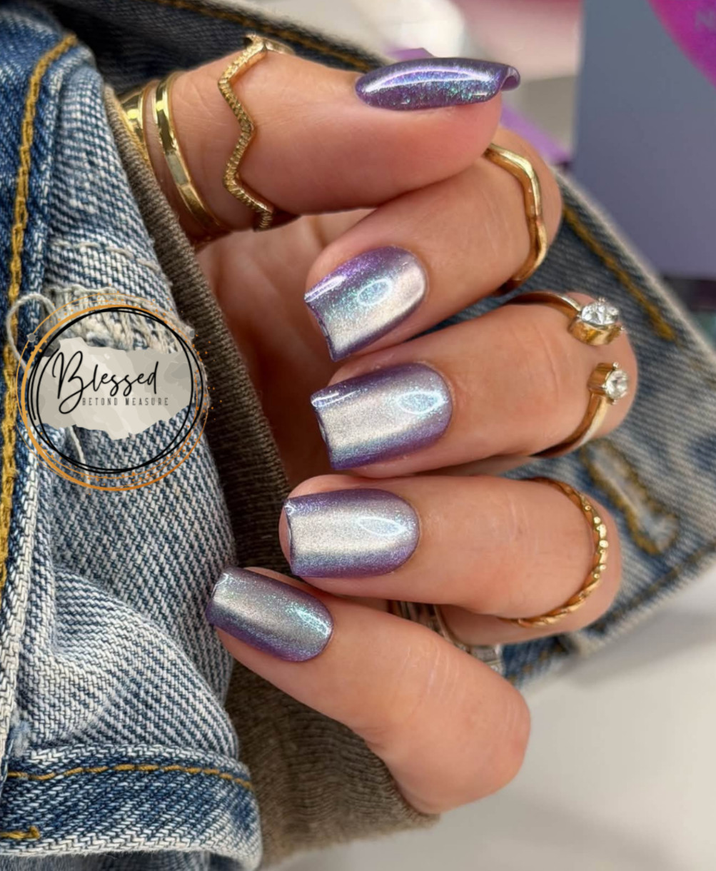 Red Aspen Press On Nails-Sparkle & Shine Bestie, McKenna Short Coffin