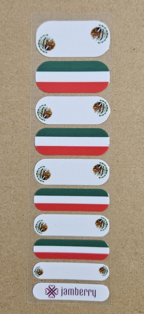 JAMBERRY MEXICO HALF SHEET NAIL WRAP RETIRED GGG FEBRUARY 2019