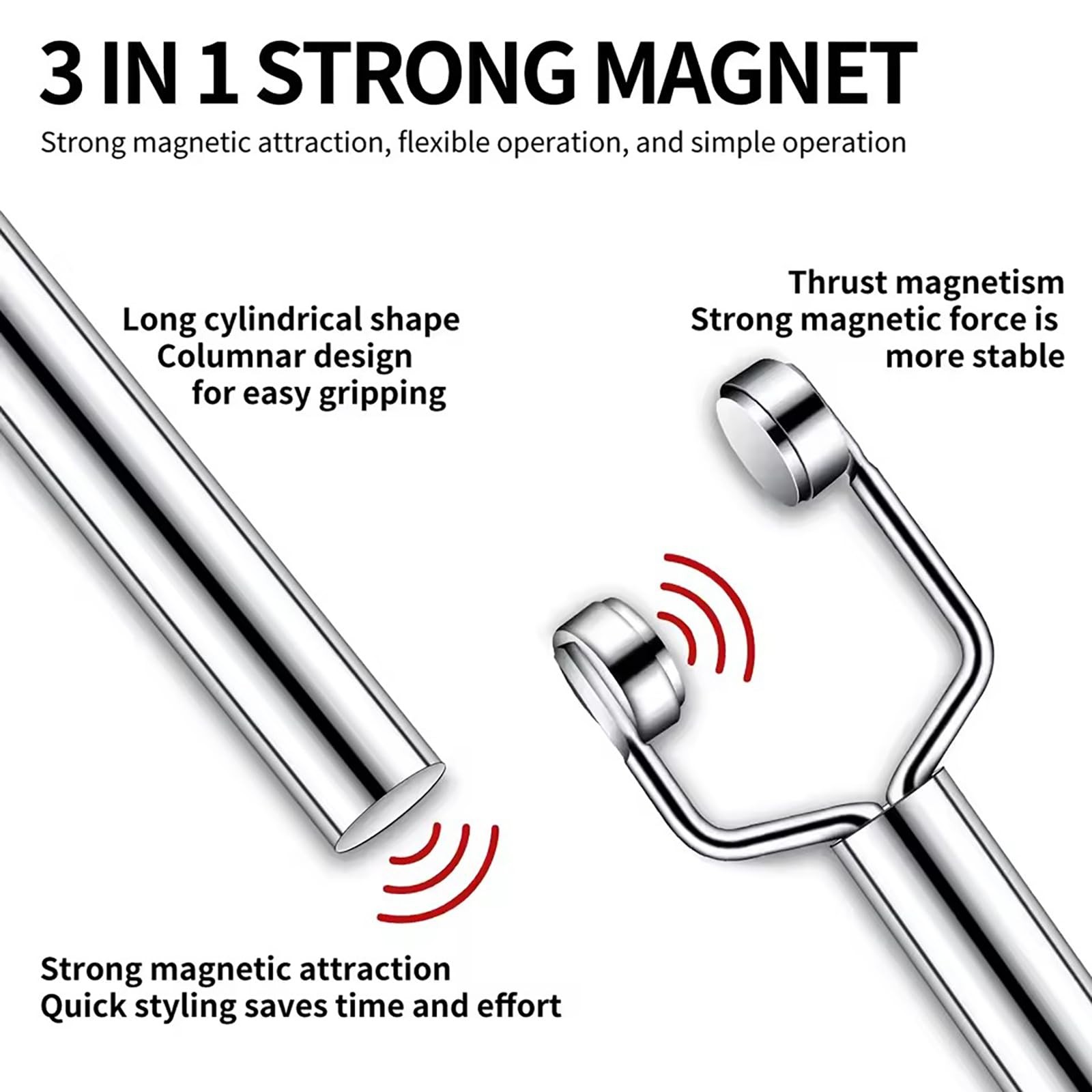 3-in-1 Cat Eye Nail Magnet Stick Double Head Gel Polish Tool