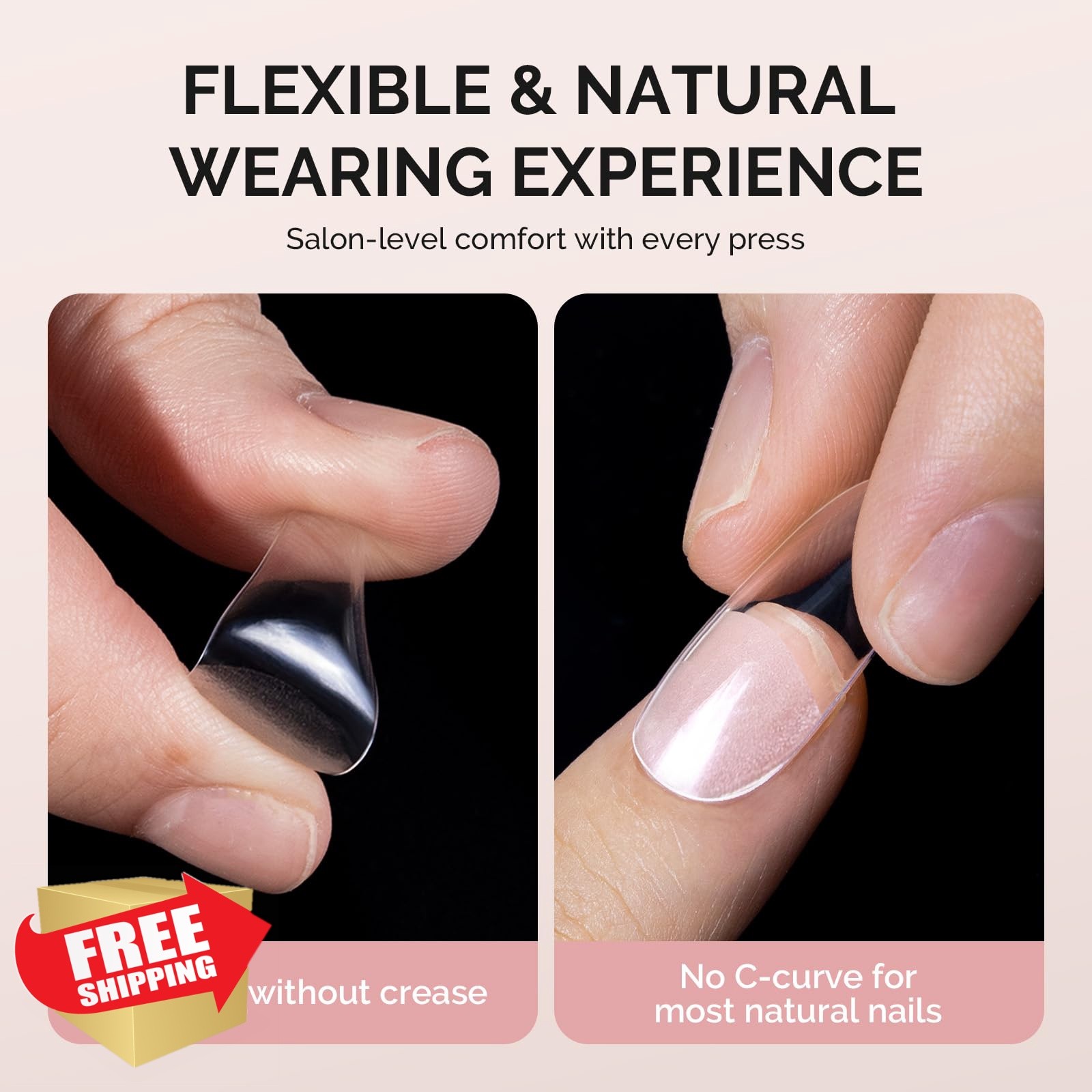 MelodySusie Medium Oval Round X Nail Tips 600pc