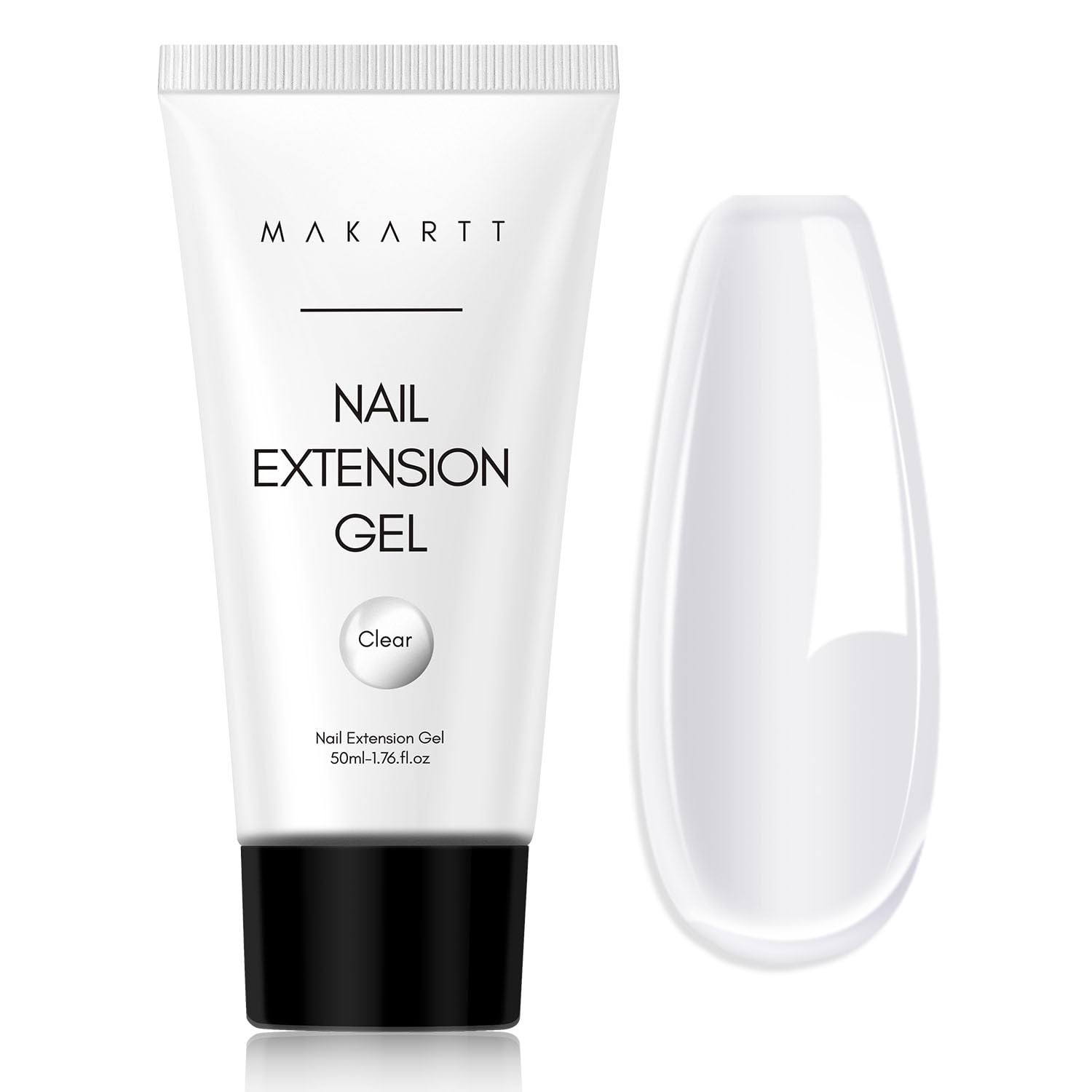 Makartt Poly Nail Gel: Clear 50ML Gel Builder for Natural-Looking