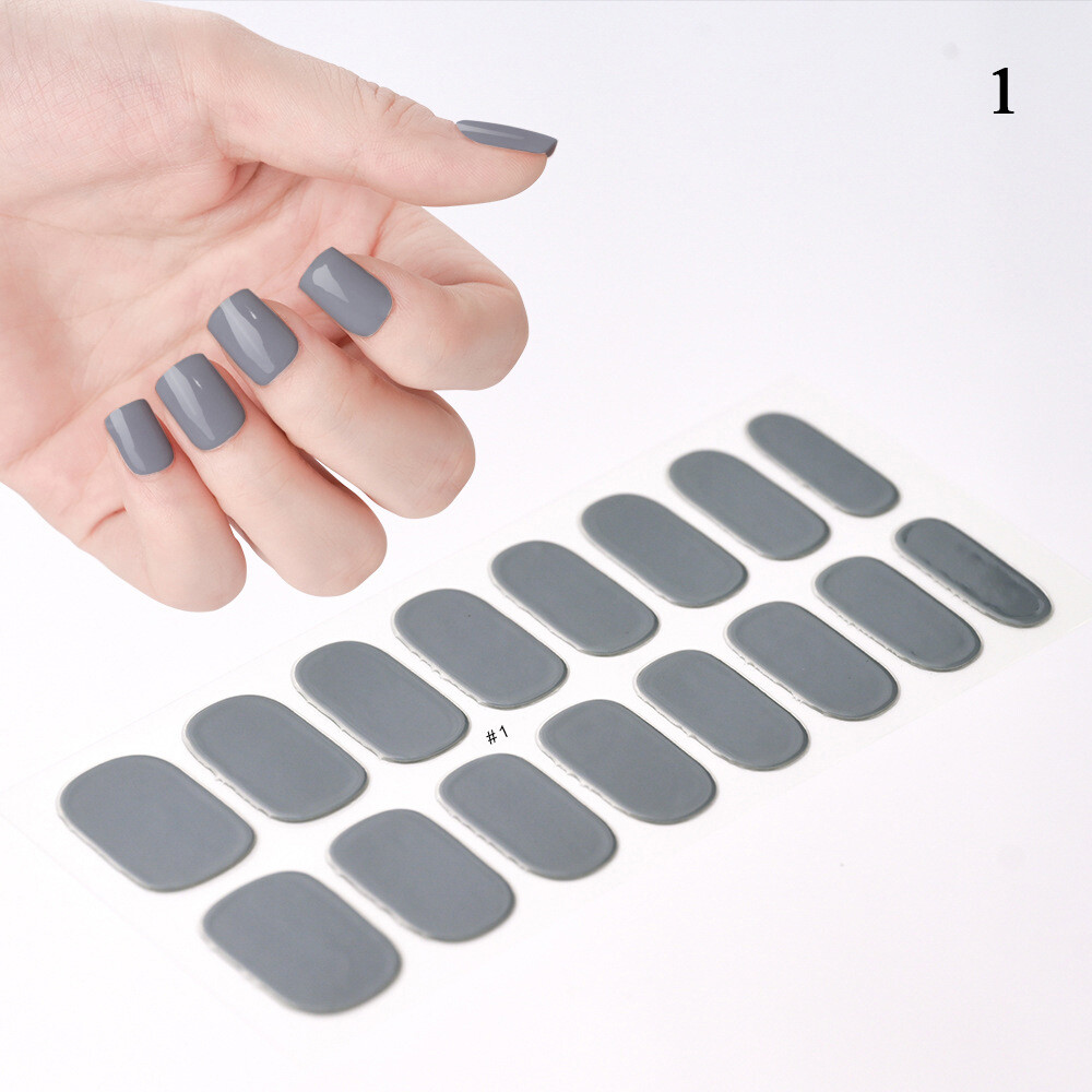 Full Size Nail Wraps Stickers Polish Toe Manicure Art Self Stick Decor 3D Decal^
