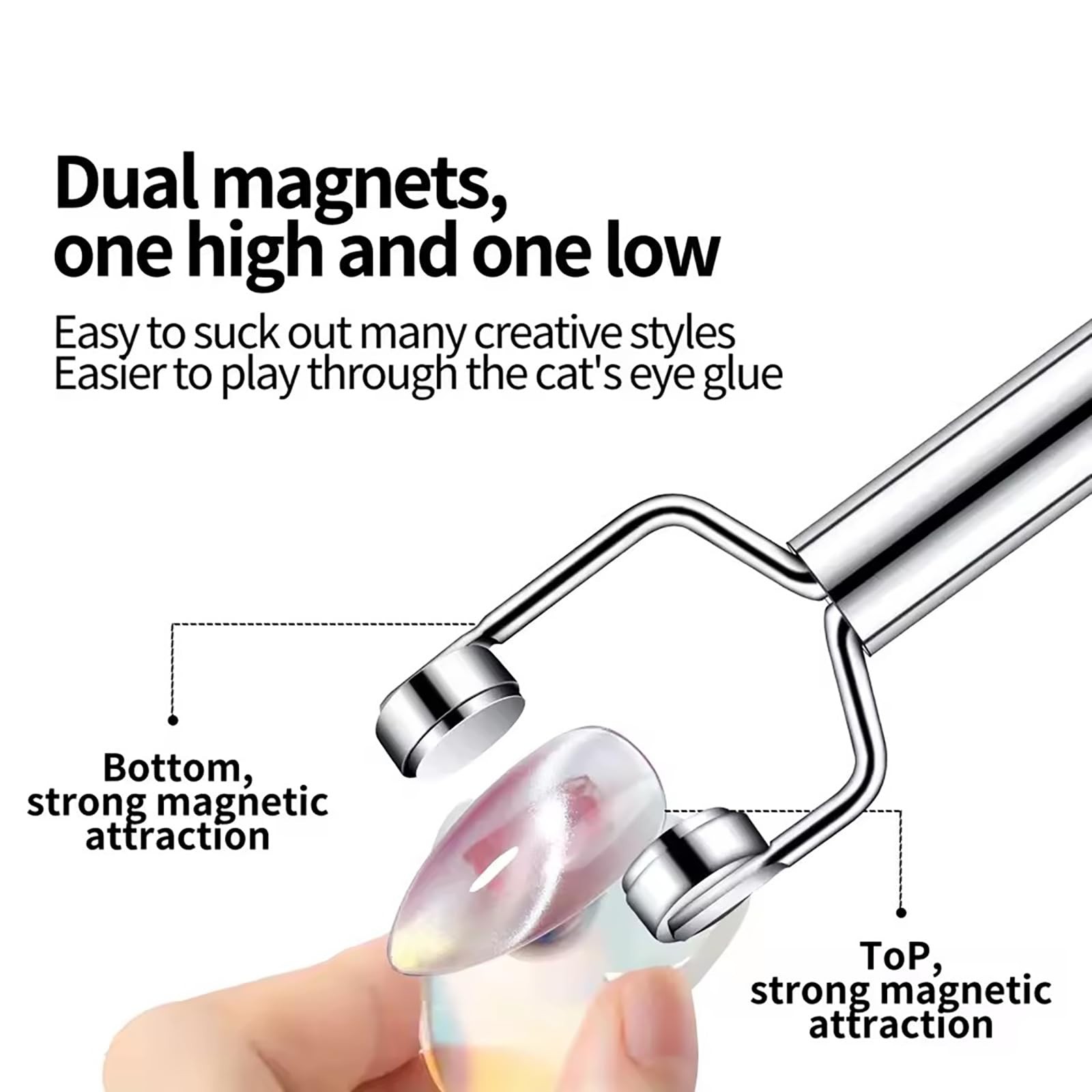 3-in-1 Cat Eye Nail Magnet Stick Double Head Gel Polish Tool
