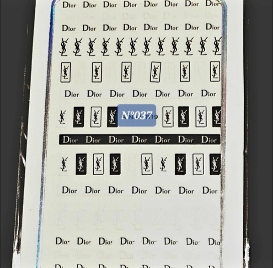 NWT NAIL ART DESIGN SELF-SEAL STICKERS SOLID BLACK & WHITE N°37!