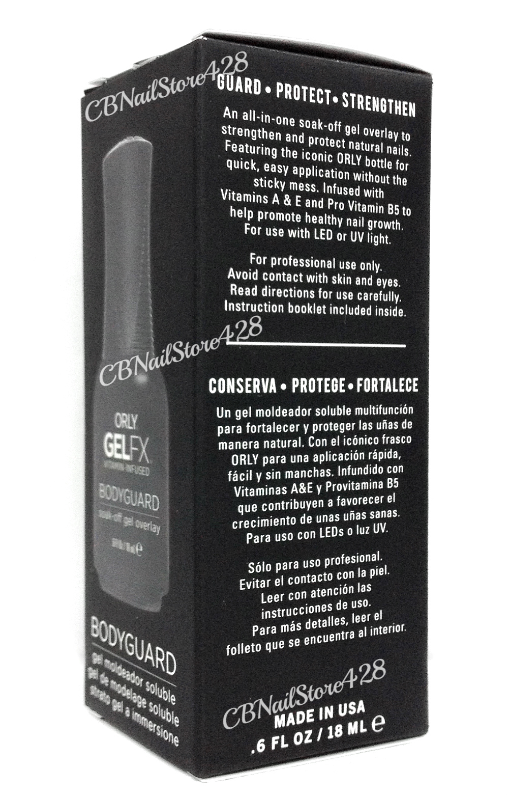 NEW ITEM – ORLY GelFX BODYGUARD – LED/UV Soak-off Gel Overlay .6oz/18ml -OR34000