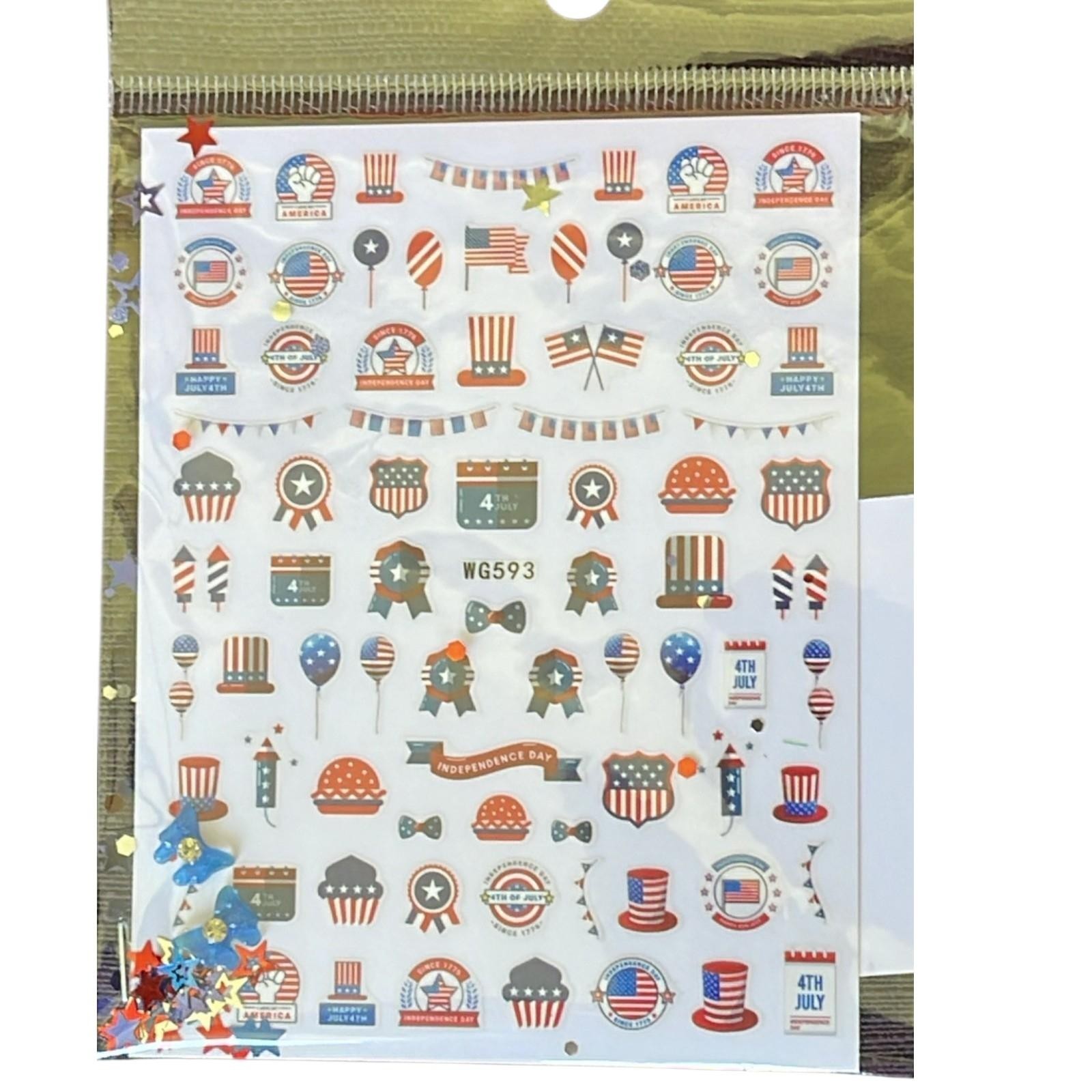 SEASONAL HOLLIDAY NAIL ART 1 SHEET WITH FREE GIFT INSIDE FREE SHIPPING