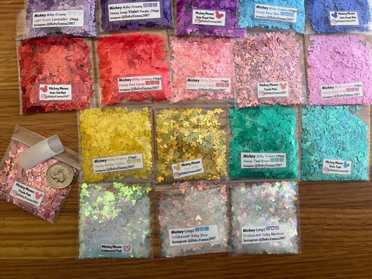 Solvent Resistant MICKEY MOUSE Glitter-U Pick Color-Nail Art Face Craft-tsp-US