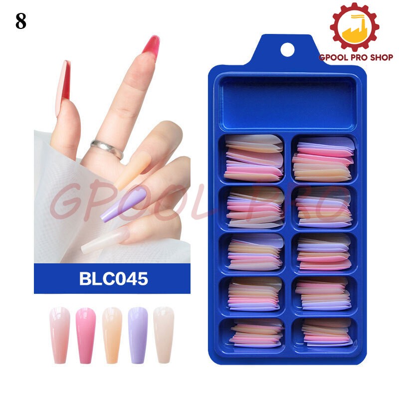 240/100PCS Full Cover Long Coffin Fake Nails Art Manicure False Nail Tips Matte
