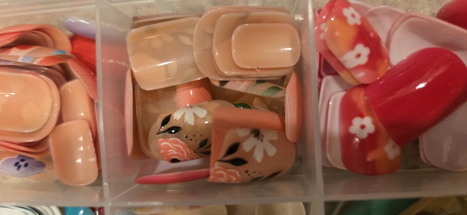 Glue On Colorful Nails Press On Nais Glue Not Included. Printed Nails. Box 120