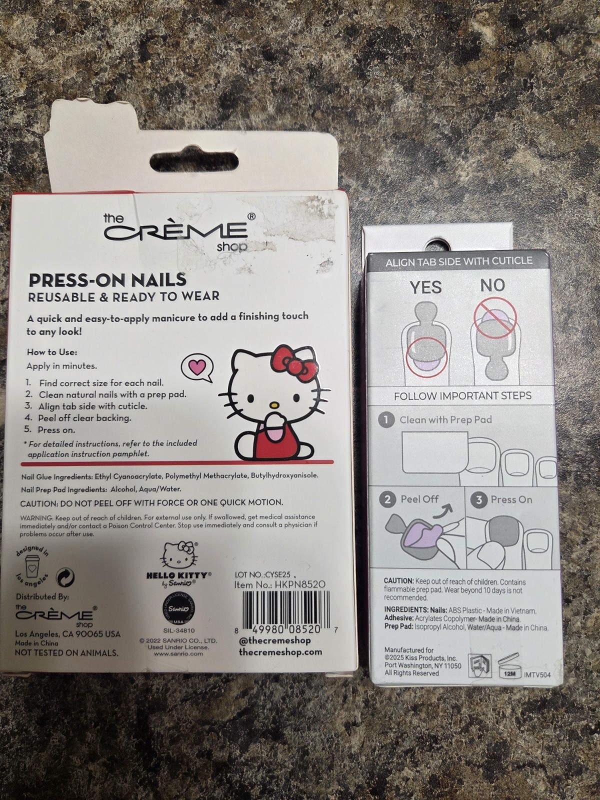 imPRESS Hello Kitty Gel-Effect Press-On Nails Medium Almond Red/White Finger/Toe