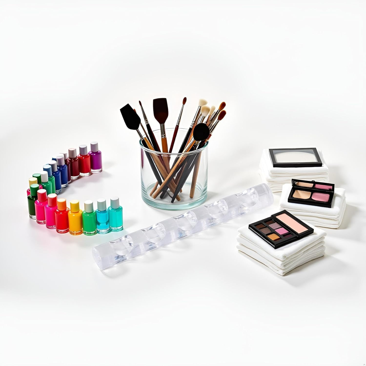 2PCS Acrylic Nail Gell Nail Makeup Brush Holder Painting Brush Pen Stand Holder