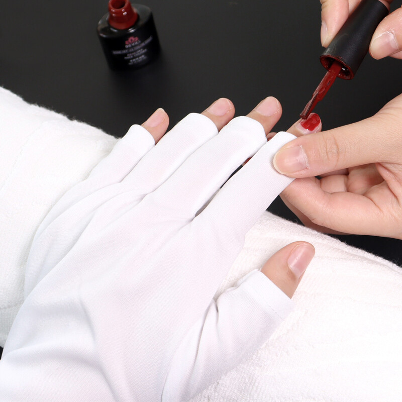 Nail Art Glove LED UV Protection Gel Anti-Ultraviolet Manicure Dryer Lamp Gloves