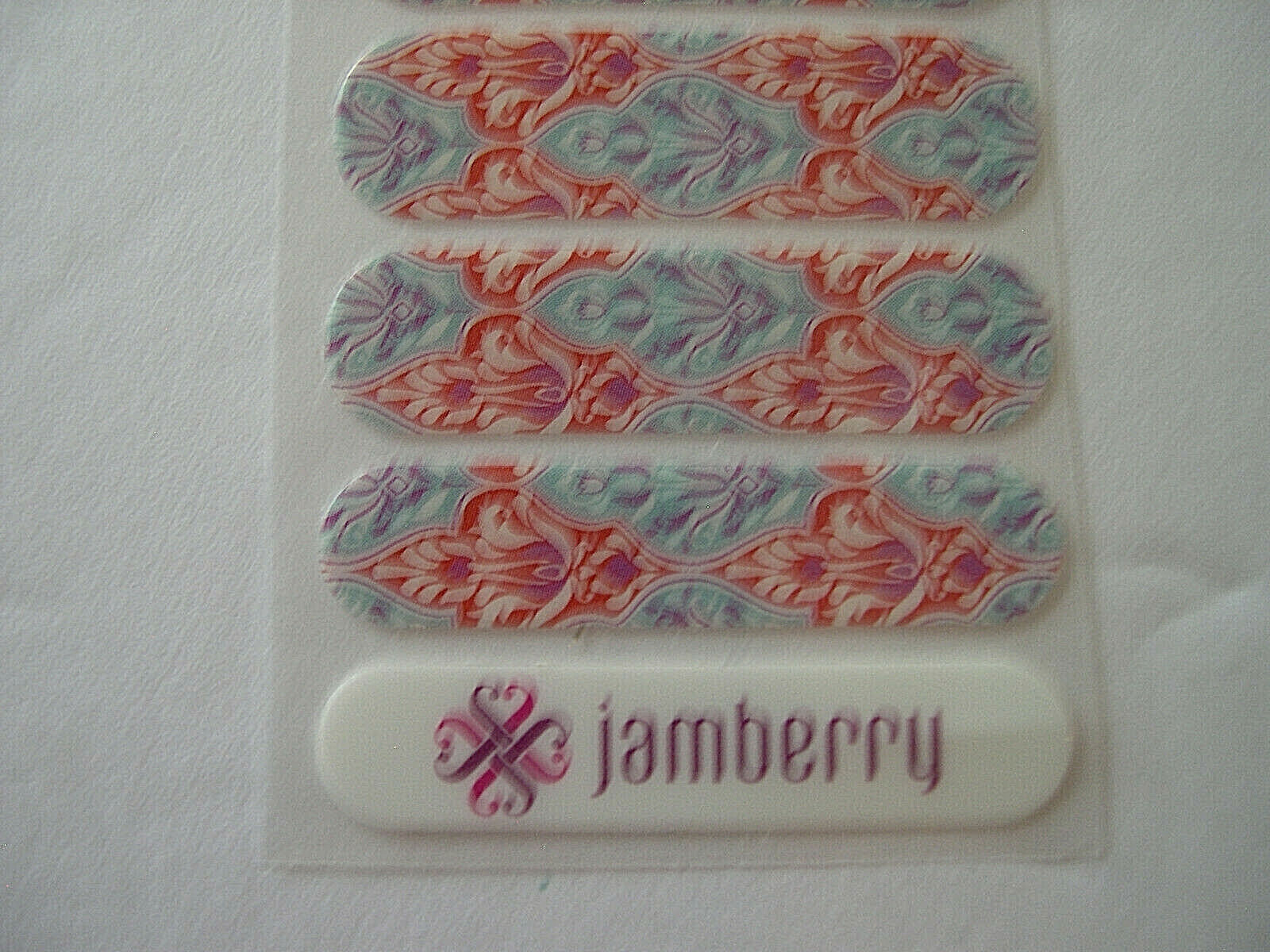 Jamberry Blue Purple Red Nail Wraps Half Sheet