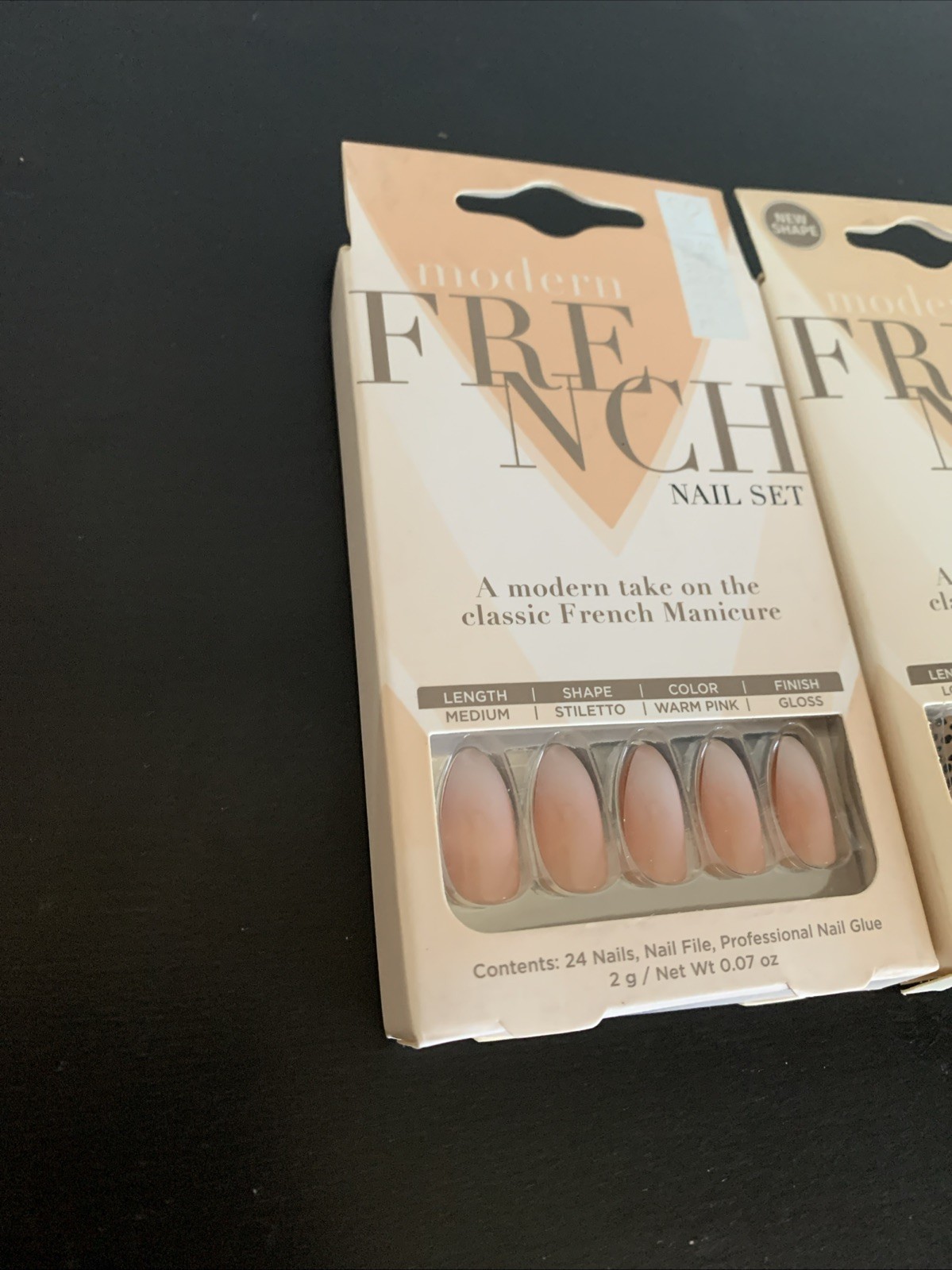 Modern French Nail Set Lawn Nail Shape, Coffin, Color Pink, White, And Cheetah!￼