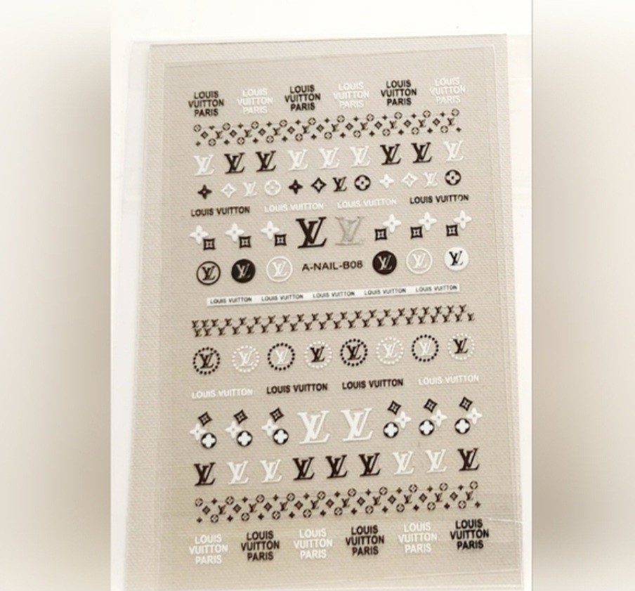 NWT NAIL ART DESIGN SELF-SEAL STICKERS SOLID BLACK & WHITE N°26!