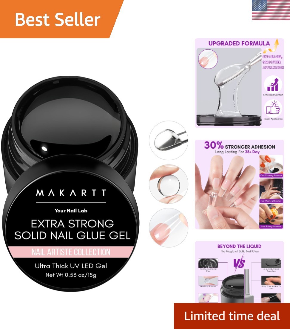 Mess-Free Nail Adhesive Gel – Strong, Flexible, and Odor-Free for No Hassle