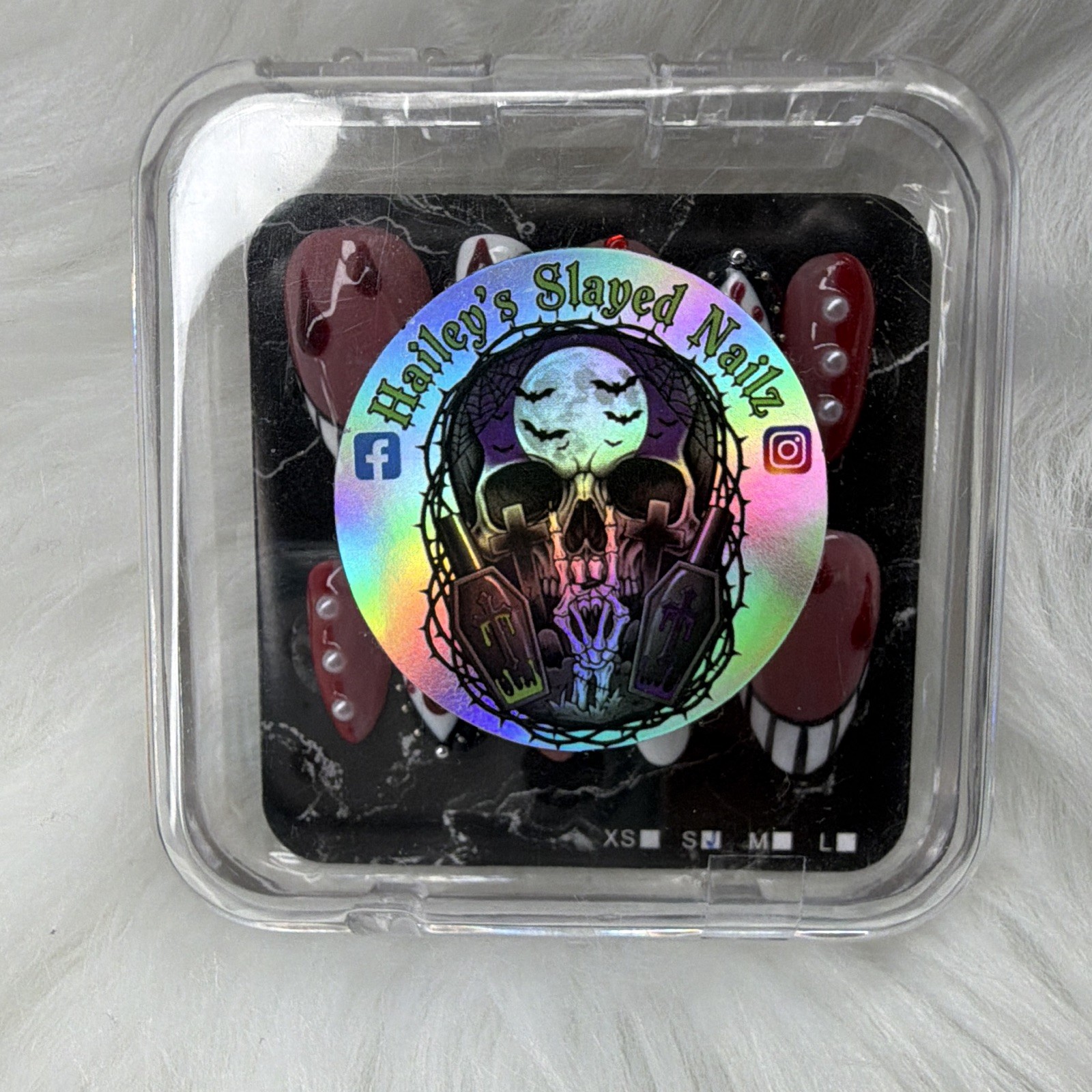 Halloween Acrylic Handmade Medium Full Cover Press-On Nails