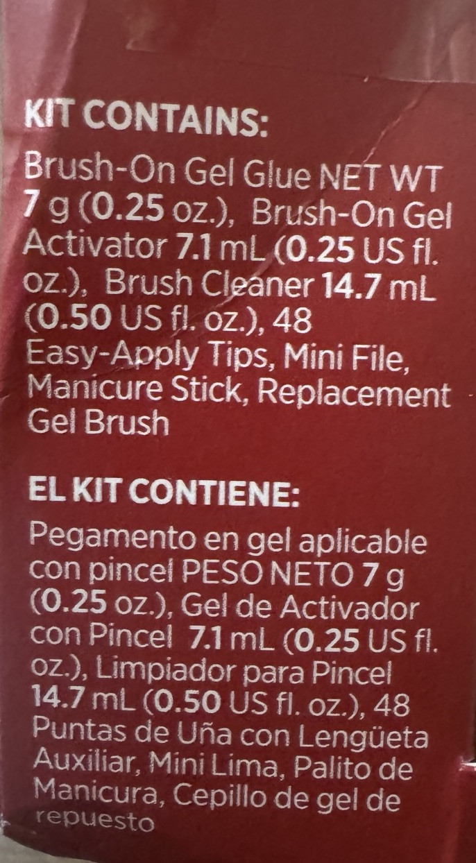 KISS Brush-On Gel Nail Kit Gel -French-Nude French & DIY Color Looks DAMAGED BOX