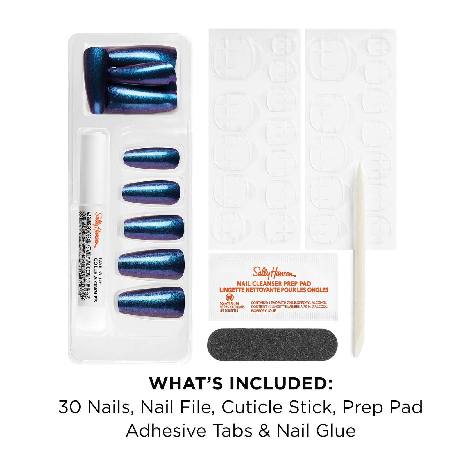 Sally Hansen Salon Effects Perfect Press-On Nails, CO321 Hyp-Nautical