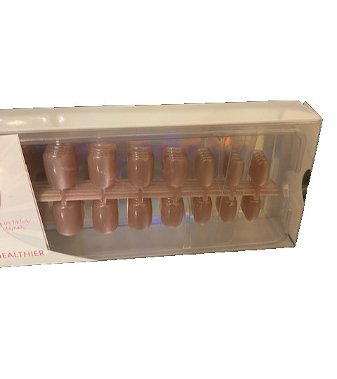 160 Pcs Salon Acrylic Nails DIY Nail Tips 16 Size in Square Mauve
