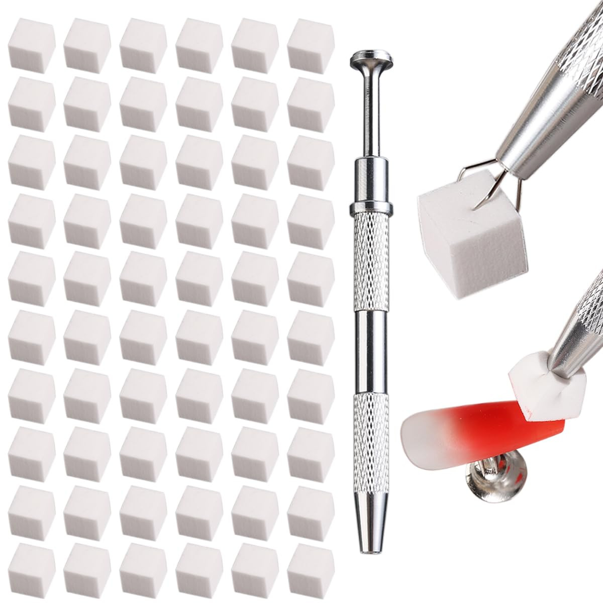 Soft Sponges with Grabbing Pen for Ombre and Aura Nail Art with Brush, Professio