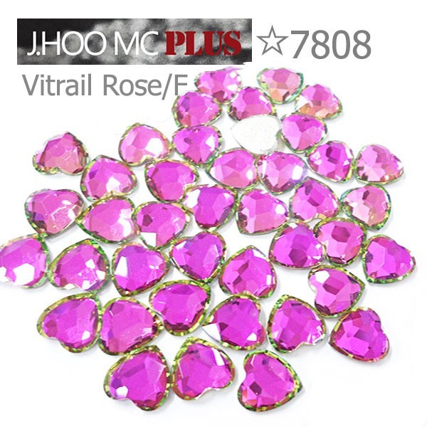 J.HOO Crystal 7808 Heart Flat Back Rhinestones 5×4.5mm Nail Art (10pcs)