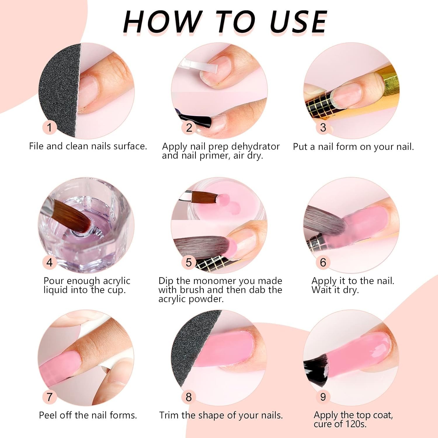 Easy-to-Use 30g Pink Acrylic Nail Powder for Beginners & Pros – No Lamp Needed