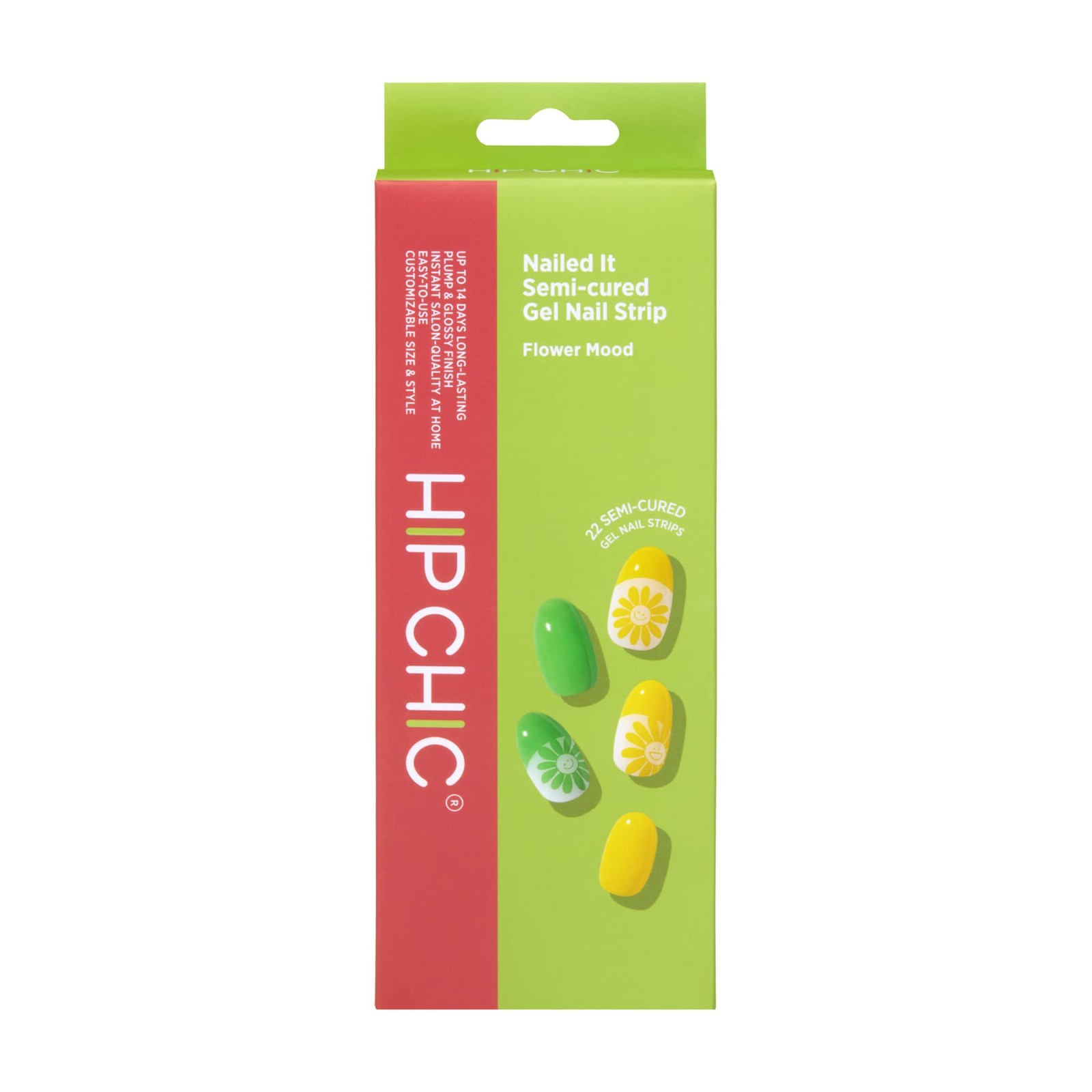 Hip Chic Nailed It Semi-cured Gel Nail Strip, Flower Mood, 22 Strips